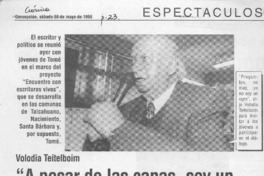 "A pesar de las canas, soy un muchacho, porque sigo soñando"  [artículo].