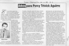 Adiós para Percy Trivick Aguirre  [artículo] Kabur Flores.