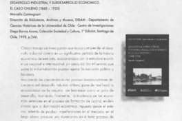 Desarrollo industrial y subdesarrollo económico  [artículo].