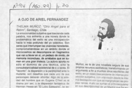 "Otro ángel para el retiro"  [artículo] Ariel Fernández.
