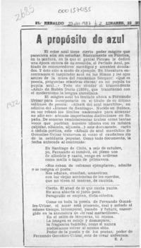 A propósito de azul  [artículo] E. J.