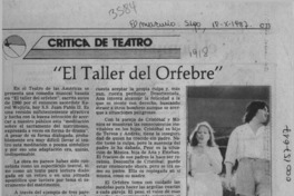 "El taller del orfebre"  [artículo] Agustín Letelier.