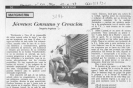 Jóvenes, consumo y creación  [artículo] Gregorio Angelcos.