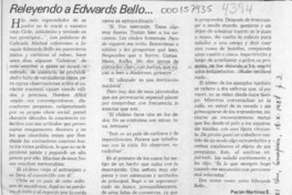 Releyendo a Edwards Bello -- Releyendo a Edwards Bello --