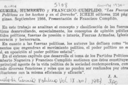 "Las Fuerzas políticas en los hechos y en el derecho"  [artículo] J. A.