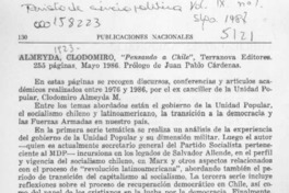 "Pensando a Chile"  [artículo] J. O.