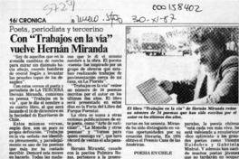 Con "Trabajos en la vía" vuelve Hernán Miranda  [artículo].