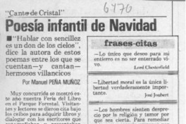 Poesía infantil de navidad  [artículo] Manuel Peña Muñoz.