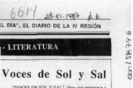 Voces de sol y sal  [artículo] Luis E. Aguilera.