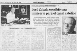 José Zabala escribió una miniserie para el canal católico  [artículo] Marta Hansen.