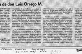 A la muerte de don Luis Orrego M.  [artículo] Prudencio Navarro.