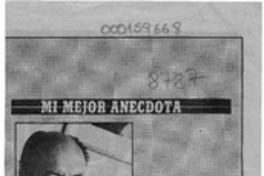 Mi mejor anécdota  [artículo] Manuel Lagunas.