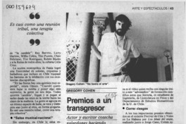 Premios a un transgresor  [artículo] R. B.