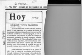 Benjamín Vicuña Mackenna  [artículo] Fap.