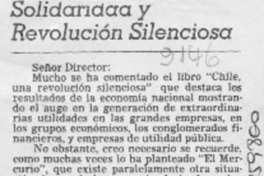 Solidaridad y revolución silenciosa  [artículo] Patricio Raúl Pinto.
