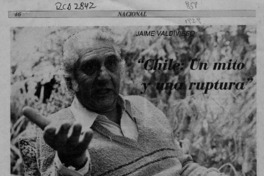 "Chile, un mito y una ruptura" "Chile, un mito y una ruptura"