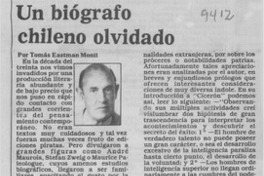 Un biógrafo chileno olvidado Un biógrafo chileno olvidado