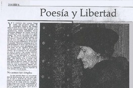 Poesía y libertad Poesía y libertad