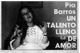 Pía Barros un talento lleno de amor Pía Barros un talento lleno de amor