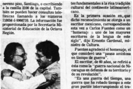 Carlos Fuentes recibió el Premio "Rubén Darío" Carlos Fuentes recibió el Premio "Rubén Darío"