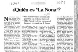 Quién es "La Nona"?  [artículo] Sergio Palacios.