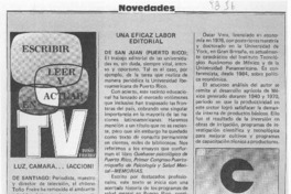 Novedades  [artículo].