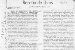 Reseña de libros  [artículo] Marino Muñoz Lagos.