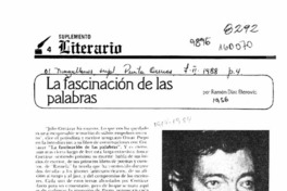 La fascinación de las palabras  [artículo] Ramón Díaz Eterovic.