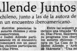 Skármeta e I. Allende juntos en Houston Skármeta e I. Allende juntos en Houston