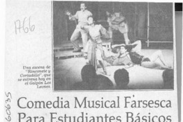 Comedia musical farsesca para estudiantes básicos  [artículo].