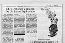 Libro defiende la imagen de un pastor equivocado  [artículo].