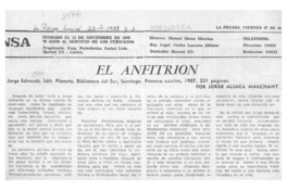 El anfitrión  [artículo] Jorge Aliaga Marchant.