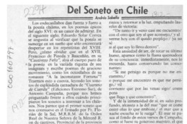 Del soneto en Chile  [artículo] Andrés Sabella.