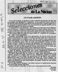 Selecciones de La Nación  [artículo] Alone.