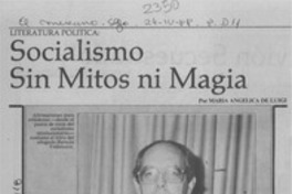 Socialismo sin mitos ni magia Socialismo sin mitos ni magia