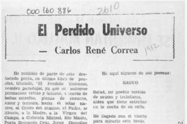 El perdido universo  [artículo] Augusto César Roa Villagra.