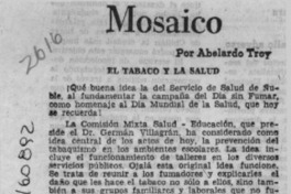 Mosaico  [artículo] Abelardo Troy.