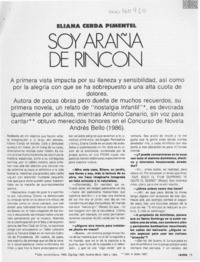 Soy araña de rincón  [artículo] Ana María Larraín.