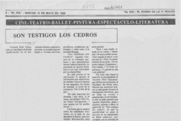 Son testigos los cedros  [artículo] Luis E. Aguilera.