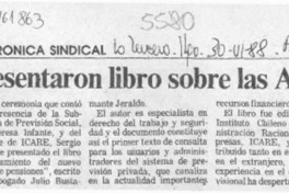 Presentaron libro sobre las AFP  [artículo].