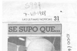 Se supo que --