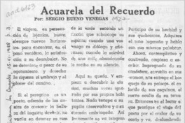 Acuarela del recuerdo  [artículo] Sergio Bueno Venegas.