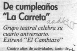 De cumpleaños "La carreta"