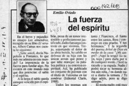 La fuerza del espíritu  [artículo] Emilio Oviedo.