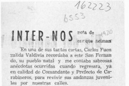Inter - Nos  [artículo] Enrique Neiman.