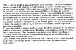 "En el vaivén queda la paz, suspirando en el encierro"