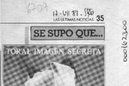 Se supo que --  [artículo].