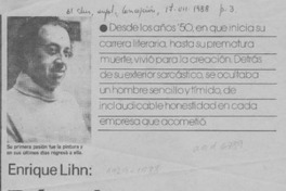 Enrique Lihn, réquiem para un gran escritor Enrique Lihn, réquiem para un gran escritor
