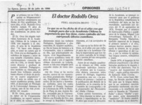 El doctor Rodolfo Oroz  [artículo] Fidel Araneda Bravo.