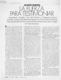 La fuerza para testimoniar  [artículo] Ana María Larraín.